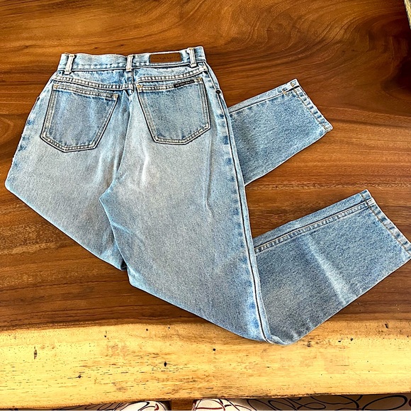 New York High Waist  Notched Ankle Jeans  100% Cotton Light Wash Size 7/8 - Picture 7 of 10